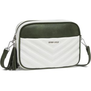 RFCBC-Petit Sac à Main Bandoulière Fille en Cuir Synthétique - Texture Tressée en V avec Pompon - Imperméable Sac Porté Épaule, Cadeau pour Noël et Fêtes - Neuf