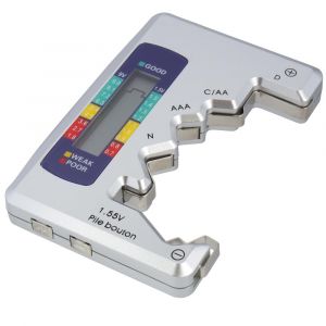 Testeur de Piles Num&eacute;rique Universel V&eacute;rificateur de Batterie Num&eacute;rique Testeur de Batterie D&eacute;tecteur de Capacit&eacute; de Pile Portable pour AA AAA C D N 9V 1.5V Piles Bouton Mini Batteries - Neuf