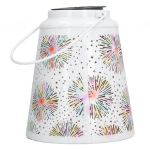 Hjlian Lampe Solaire D'exterieur A Led Suspendue En Fer Forge Avec Feu D'artifice, Decoration De Jardin Et De Paysage - Neuf