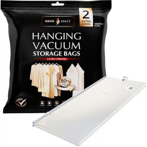 lbgwp60-Sacs Sous Vide À Suspendre, Résistants Et De Qualité Supérieure | 2 X Extra Long (145X70Cm) | Étanches Et Réutilisables | Créez 80% D'Espace Supplémentaire | Pour Vêtements Etc - Neuf
