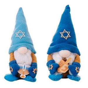 Paquet De 2 D&eacute;ocrations De Gnomes De Hanoukka En Peluche, Mignon Fait &Agrave; La Main Hanukah Gnome Doll Figurine Ornements D&eacute;cor - Neuf