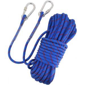 Corde D'escalade Statique 12 Kn/23 Kn, 10 Mm (3/8 Po), Accessoire, 10 M, Corde D'évacuation, Équipement D'escalade Sur Glace, Corde De Sauvetage Incendie, Bleu - Neuf