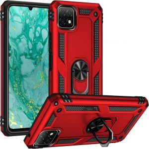 Kal-Coque Pour Huawei Nova Y60/Enjoy 20, + Hd Verre Trempé, Etui Housse De Protection Antichoc Durable Résistante 2 En 1 Hybride Pc Tpu Étui Téléphone Pour Huawei Nova Y60/Enjoy 20,Rouge - Neuf