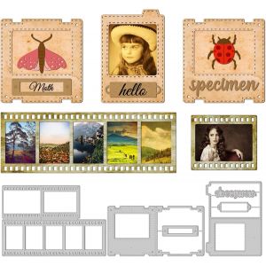 Matrices De Découpe De Diaporama Vintage Matrices De Découpe De Cadre Photo En Pellicule Classique Pour Scrapbooking Artisanat En Papier Matrices De Découpe En Acier Inoxydable Pochoirs - Neuf