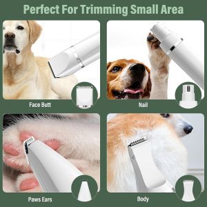 4 In 1 Professional Mini Cat Trimmer For Tangled Hair Ipx7 Waterproof Cordless Grooming Tools For Dogs Hair Clippers Paw Dog Between Pads - Neuf