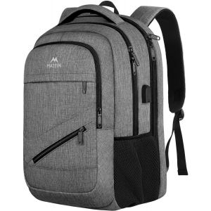 acdsgd-Sac &agrave; Dos pour Ordinateur Portable 17 Pouces, Grand Sac &agrave; Dos de Voyage Imperm&eacute;able, Travail Professionnel avec port de Chargeur USB pour Ordinateur Portable, Gris - Neuf