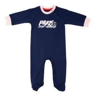 6 - Grenouill&egrave;re Pyjama B&eacute;b&eacute; Fille Psg - Collection Officielle Paris Saint Germain - Neuf