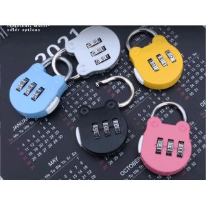 Cadenas à combinaison, mini cadenas à combinaison 5 pièces, cadenas à combinaison, cadenas à combinaison, durable, haute sécurité, pour valises ou sacs à dos (argenté) - Neuf