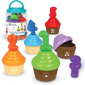 JGD-Snap-n-Learn Cupcakes pour Compter, Jouets &eacute;ducatifs, Jouets pour Tout-Petits, activit&eacute;s d'apprentissage Maternelle Petite Section, Jouets Montessori, d&egrave;s 18 Mois - Neuf