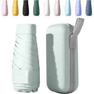 Mini Parapluie Pliant, Parapluie Anti Uv, Parapluie De Voyage, Parapluie De Poche Petit Parapluie Portable Compact Pour Hommes Et Femmes - Neuf