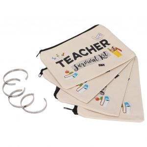 Cadeaux D'appreciation Pour Enseignants?: 4 Trousses De Maquillage Pour Enseignants, 4 Bracelets En Acier Inoxydable - Neuf