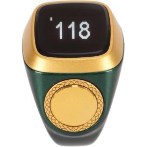 Anneau De Compteur Intelligent, Affichage De L'heure De L'anneau De Compteur Numérique De 18 Mm, Affichage Portable Léger De 0,49 Pouces Pour L'application Iqibla (Vert) - Neuf