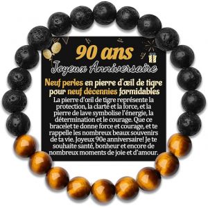 Eryi-50 40 30 20 60 70 80 90 Ans Anniversaire Bracelet Cadeau D'anniversaire Homme Original Idee Cadeaux Anniversaire Pour Mon Beau Papa A Son Petit Fils Tonton Neveu Frere Papy Mari Bracelets Bijoux - Neuf