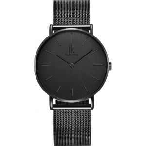 Ik Slim &Oslash;36mm Montre Hommes Femmes Ultra-Mince Bracelet Maille.[J251] - Neuf