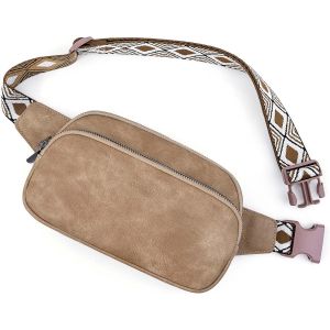 SJZG-Sac Banane Pour Femme, Petit Sac Banane En Cuir V&eacute;g&eacute;talien Avec Sangle R&eacute;glable Mini Sac Banane Unisexe &Agrave; Bandouli&egrave;re - Neuf