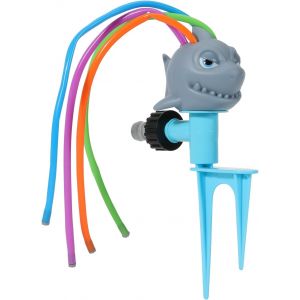 Jouet D'arrosage D'eau Pour Enfants,Jouet D'eau Extérieur Mignon En Forme De Requin Avec 4 Tuyaux Flexibles,Jouets D'eau D'été Pour L'arrière-Cour,Pelouse,Jardin Et Piscine,Gris - Neuf