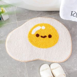 KAL-Tapis De Salle De Bain En Forme De Chat Mignon, Extra Doux Et Absorbant, Lavable En Machine, Tapis Antidérapant Pour Baignoire, Douche Et Salle De Bain, 45X65Cm - Neuf