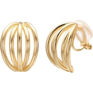 Kal-Boucle D'oreille Femme Aimant Sans Oreilles Perc&eacute;es Avec Zircone Cubique Boucle D'oreille Aimant&eacute;e Lot De 4 Paires - Neuf