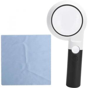 Loupe à Main,Lentille Principale 5X Grossissement de la Lentille Secondaire 20X avec 11 Lumières LED,Loupe de Lecture pour la[ 864] - Neuf
