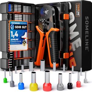 GKWL-Pince À Sertir Avec 18 Tailles De Cosses Electriques À Sertir,0,25-10Mm² Pince À Sertir Cosse Electrique,Pinces À Sertir À Cliquet,Pince À Sertir Les Cosses De Fils,Pince Electricien - Neuf