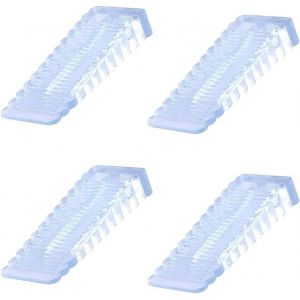 Lot de 4 butoirs de porte en caoutchouc - R&eacute;glable en hauteur - Antid&eacute;rapants - Pour tous les sols durs - Neuf