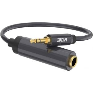 LORANKA-C&acirc;ble Adaptateur Jack St&eacute;r&eacute;o Audio Dor&eacute; Rallonge Jack Audio 3.5 mm m&acirc;le vers 6.35 mm Femelle 20cm - Neuf