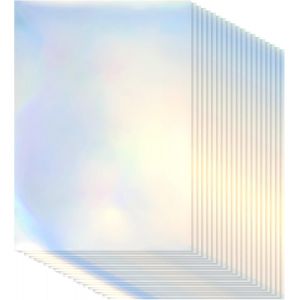 20 Feuilles de Papier Holographique Imprimable Format A4 Papier Autocollant en Vinyle S&eacute;chage Rapide et Imperm&eacute;able pour Imprimante &agrave; Jet d'Encre/Laser (210 x 297 mm) - Neuf