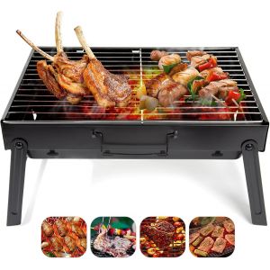 Ulteronixshop-Barbecue &agrave; charbon portable pliable en acier inoxydable pour pique-nique, jardin, terrasse, camping, voyage - Neuf