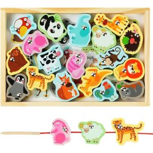 KAL-Jeu De Pêche Magnetique Multifonctionnel, Jouets En Bois Jeu De Pêche, Jeux Montessori, Jouets Éducatifs De Poisson En Boi Educatif Jouet, Cadeau Garçon Fille, Jeux Enfants Cadeau 3+ Ans - Neuf