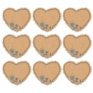100pcs Boucles D'oreilles Cartes Support Coeur Forme Boucle D'oreille Cartes D'affichage Kraft Papier Cartes - Neuf
