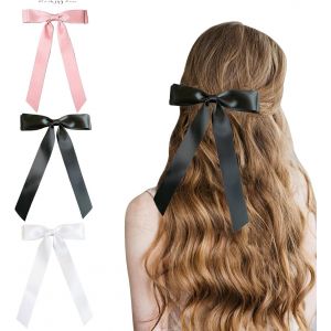 Tianyi-3 Pinces &Agrave; Cheveux Arc France, Pinces &Agrave; Cheveux Ruban Filles Dames, Bandeaux Noeud Femmes, Bandes De Cheveux Frange Cheveux Filles, Pinces &Agrave; Cheveux Satin Soyeux - Neuf
