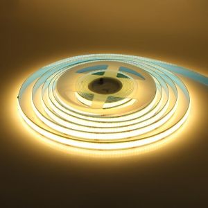 24v Cob Ruban &Agrave; Led, 600leds/M Led Strip Lights, Flexible &Eacute;tanche D&eacute;coupable Bande Led Lumineuse Cob Pour Maison, Chambre, Cuisine, Armoire,Placard.Sans Adaptateur De Puissance 2m[Rub9224367] - Neuf