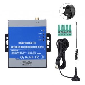 Detecteur de temperature et d'humidite GSM RTU5023, alarme, prise en charge de la minuterie et rapport (prise britannique 100-240 V) - Neuf