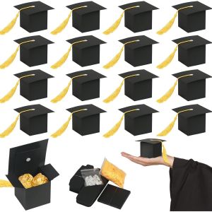 Lbgwp60-Lot De 26 Chapeaux De Doctorat, Chapeau De Bachelor, Chapeau De Rem De Diplôme, Boîte Cadeau De Décoration De Rem De Diplôme, Boîte Cadeau Pour Rem De Diplôme, Emballage De Bonbons Chocola - Neuf