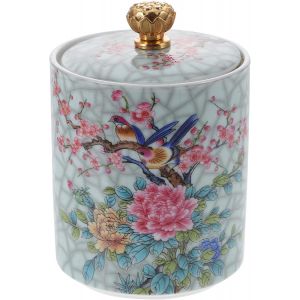 Tianyi-1 Bocal En C&eacute;ramique Pour Aliments Grand Pot &Agrave; Th&eacute; En C&eacute;ramique Petit Pot &Agrave; Th&eacute; En C&eacute;ramique Bo&icirc;te De Rangement Scell&eacute;e En C&eacute;ramique Avec Couvercle Pour Th&eacute; De Cuisine Caf&eacute; Sucre - Neuf