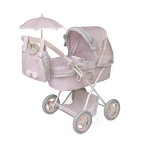 Poussette de poup&eacute;es pliable - DE CUEVAS TOYS - Ombrelle incluse - 48x26 cm int&eacute;rieur - 65x38x60 cm - Rose - Neuf