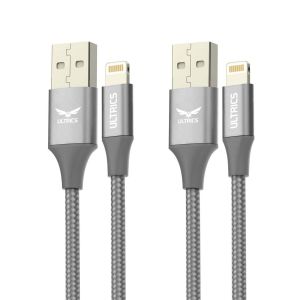 C&acirc;ble Iphone 2m (Lot De 2), C&acirc;ble De Chargeur Long Usb A Vers Lightning Certifi&eacute; Apple Mfi, C&acirc;ble De Charge Rapide Tress&eacute; En Nylon, C&acirc;ble De Synchronisation Compatible Avec Iphone 14 13 12 11 Pro Max - Neuf