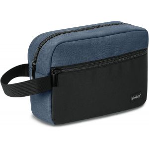 TIANYI-Elviros Travel Trousse de Toilette pour Homme - Trousse de Toilette &agrave; Suspendre - Petite Trousse Essentielle de Voyage pour Accessoires de Toilette, Noir&Bleu Fonc&eacute; - Neuf