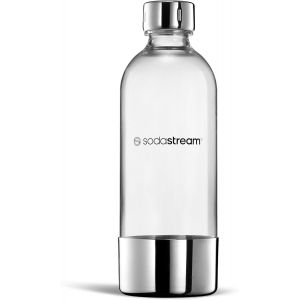 Classic 1L Bottle for Sparkling Water and Soda Machine|Snap & Lock Snap Technology|Dishwasher Safe|BPA Free|Stainless Steel Details - Neuf