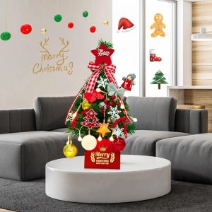 Assemblage D'arbre De No&euml;l Artificiel Facilement Accrocheur Cadeau Pour Enfants Arbre De No&euml;l De Bureau Pour Festival_Golden - Neuf