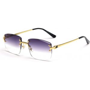 Ershi-Lunettes De Soleil Sans Monture, Carrées, Couleur Progressive, Style Rétro Vintage[204] - Neuf