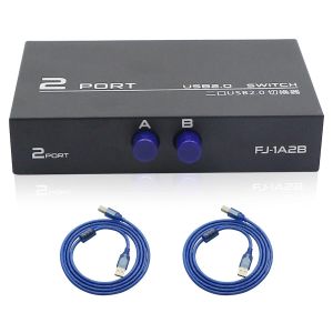 Partage d'imprimante USB B concentrateur de commutation USB 2.0 partagez 1 périphérique USB (commutateur AB) entre deux ordinateurs pour imprimantes scanners avec 2 câbles USB B mâles - Neuf