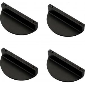 4 pièces poignées de meubles,poignées d'armoires noires,y compris 8 vis / bl - Neuf