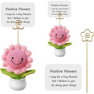 Lucky Charm Flowers,Courage Gift Woman Gift Friend Gift Motivational Gifts Woman Encouragement Gifts Perseverance Encouragement Gifts For Colleagues (Pink) - Neuf
