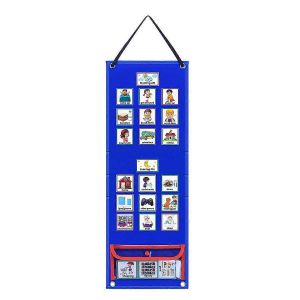 Tableau visuel de la routine quotidienne des enfants avec 70 cartes Calendrier - Neuf