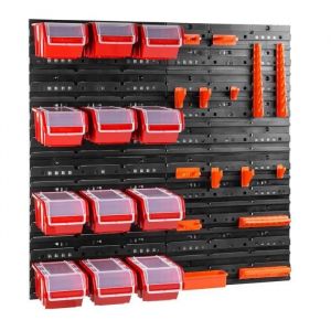 Planche &agrave; outils 80 x 80 cm + 12 plateaux - Neuf