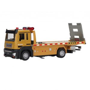 1/32 Flatbed Trailer Model Alloy Vibrant Color Flatbed Truck Toy with Light and Music for Children - Neuf