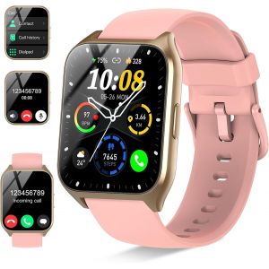 KAL-Montre Connect&eacute;e Femme, 1.85""Hd Smartwatch Avec Appel Bluetooth, 110+ Sportifs Montre Sport Avec Moniteur Sommeil/Fr&eacute;quence Cardiaque/Podom&egrave;tre Etanche Ip68 Bracelet Montre Intelligente, Rose - Neuf