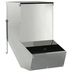 Vidaxl Distributeur Pour Lapins Argent 17.5 X 26 X 28.5 Cm - Neuf