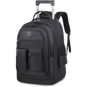 acdsgd-Mallettes &agrave; roulettes pour Ordinateur Portable Sacoche &agrave; roulettes sac de voyage 15.6 Pouces Imperm&eacute;able Trolley Ordinateur Sacs &agrave; dos polyvalent urbain pour Hommes Rolling Laptop Bag - Neuf